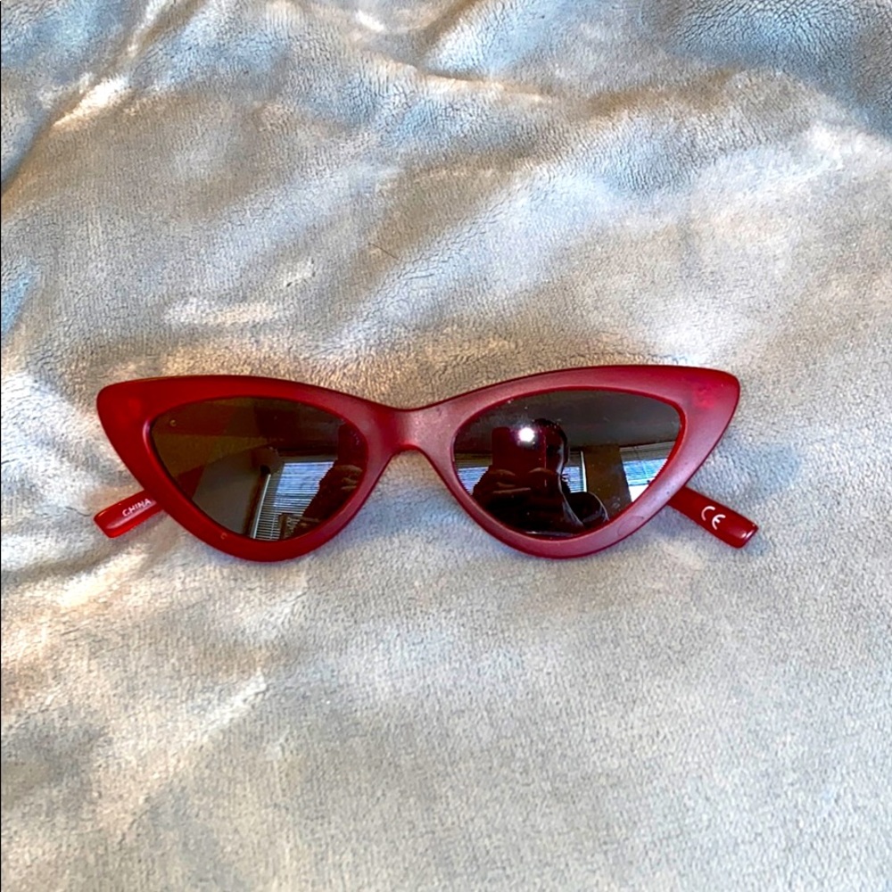 Red cat eye sunglasses